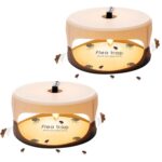 SK111 Mascota Hogar Lámpara antipulgas Dispositivo de captura de pulgas trampa pegajosa, 2pcs UK Plug