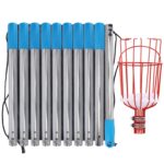 Recolector de frutas aéreo de acero inoxidable Herramientas para recoger frutas, With Rod 10 Sections 4m