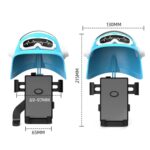 Soporte para teléfono con protector solar para casco pequeño Soporte para teléfono móvil para motocicleta, especificaciones:, Handlebar White - Imagen 3