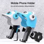 Soporte para teléfono con protector solar para casco pequeño Soporte para teléfono móvil para motocicleta, especificaciones:, Handlebar White - Imagen 4