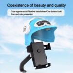 Soporte para teléfono con protector solar para casco pequeño Soporte para teléfono móvil para motocicleta, especificaciones:, Handlebar White - Imagen 5