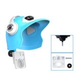 Soporte para teléfono con protector solar para casco pequeño Soporte para teléfono móvil para motocicleta, especificaciones:, Blue Helmet