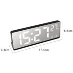 6631 Pantalla digital LED Reloj electrónico multifuncional Reloj despertador con espejo de temperatura de escritorio - Imagen 3