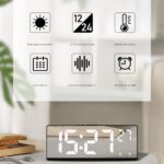 6631 Pantalla digital LED Reloj electrónico multifuncional Reloj despertador con espejo de temperatura de escritorio - Imagen 4