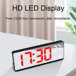 6631 Pantalla digital LED Reloj electrónico multifuncional Reloj despertador con espejo de temperatura de escritorio - Imagen 5