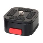 Abrazadera de placa de liberación rápida para cámara DSLR, videocámara, trípode, monopie, Z049 Quartet Mini
