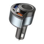 Cargador de coche multifuncional de carga súper rápida PD para encendedor de cigarrillos 5V3A, 5V 3A Black