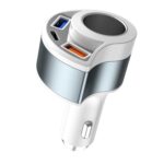 Cargador de coche multifuncional de carga súper rápida PD para encendedor de cigarrillos 5V3A, 5V 3A White