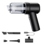 Aspirador de coche de carga inalámbrica pequeño Aspirador de mano de alta potencia, 117CD-Black