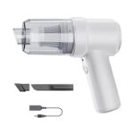 Aspirador de coche de carga inalámbrica pequeño Aspirador de mano de alta potencia, 117C-White