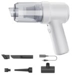 Aspirador de coche de carga inalámbrica pequeño Aspirador de mano de alta potencia, 117CD-White