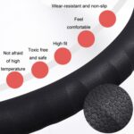 Cubierta de volante antideslizante de silicona resistente al desgaste, 37-42cm - Imagen 3