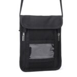 ZD-WM-06 RFID Bolsa de cuello colgante Bolsa de pasaporte Bolsa de identificación de mensajero antiescaneado antimagnético, ZD-WM-06 Black, ZD-WM-06 Beige Yellow - Imagen 2