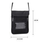ZD-WM-06 RFID Bolsa de cuello colgante Bolsa de pasaporte Bolsa de identificación de mensajero antiescaneado antimagnético, ZD-WM-06 Black, ZD-WM-06 Beige Yellow - Imagen 3