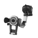 ZJ137 Soporte para teléfono con ventosa para automóvil 2 en 1 Soporte para teléfono con matrícula Soporte para teléfono para camión, ZJ137 Black