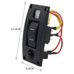 Interruptor de restablecimiento autoblocante marino con luz indicadora de protección contra sobrecarga, Square 5V 3.4A Car Charging Panel - Imagen 3