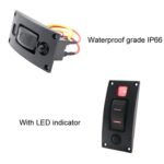 Interruptor de restablecimiento autoblocante marino con luz indicadora de protección contra sobrecarga, ON-OFF-ON 3 Switch (Printed) - Imagen 4