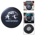 Cubierta de rueda de repuesto de cuero sintético de PVC Protector de llanta trasera, 15 inch