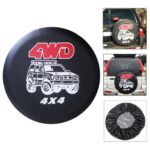 Cubierta de rueda de repuesto de cuero sintético de PVC Protector de llanta trasera, 15 inch