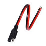 2 cables de extensión de alimentación SAE para batería de coche solar de 20 A., 30cm