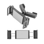 Soporte para tableta de teléfono móvil telescópico giratorio tipo hebilla de asiento trasero de coche, Tablet Holder(Black)