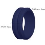 SiR053 Anillo de silicona con borde acanalado en forma de V Anillo de pareja para deportes al aire libre, No.9 - Imagen 3