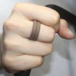 SiR053 Anillo de silicona con borde acanalado en forma de V Anillo de pareja para deportes al aire libre, No.7 - Imagen 4