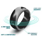 Anillo de silicona para deportes al aire libre curvo SiR013 de 8,7 mm, No.9 - Imagen 3