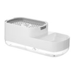 Dispensador de jabón Botella Dispensador automático de jabón líquido Esponja de cocina Cepillo Caja de almacenamiento, Soap Dispenser White