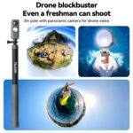TELESIN 3M Fibra de carbono Selfie Stick Monopod con tornillo 1/4 para cámara de acción - Imagen 4