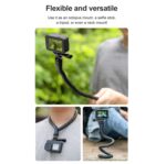 Trípode de pulpo con soporte de montaje flexible TELESIN para mini cámara de acción y teléfono móvil, especificaciones:, With Phone Clip Kit - Imagen 10