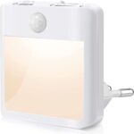 NL2101 Sensor de movimiento LED Luz nocturna Enchufe de CA Atenuación Luces de sueño, Especificaciones:, NL2101 Warm EU Plug - Imagen 2