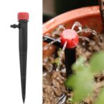 50 Uds FH-118 13cm ajustable 8 agujeros enchufe de tierra gotero sistema de riego de jardín boquilla de riego