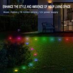 SKS-JZ-13 DC 12V 10m 15 LEDs Bluetooth RGB Cadena de luces para césped Luces LED enterradas a prueba de agua, UK Plug - Imagen 2