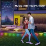 SKS-JZ-13 DC 12V 10m 15 LEDs Bluetooth RGB Cadena de luces para césped Luces LED enterradas a prueba de agua, UK Plug - Imagen 5