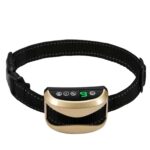 Collar de corteza de perro impermeable recargable USB con vibración y pitido, Gold