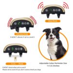 Collar de corteza de perro impermeable recargable USB con vibración y pitido, Gold - Imagen 3