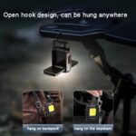 Linterna COB de doble cara, mini llavero, luz para acampar, With Stand - Imagen 7