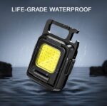 Linterna COB de doble cara, mini llavero, luz para acampar, With Stand - Imagen 9