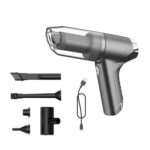 SUITU ST-6671 Aspirador inalámbrico para automóvil Pequeño de mano Soplado y succión de doble uso, estilo:, Brushless Silver Gray+Floor Brush