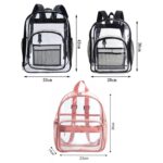 Mochila impermeable transparente de PVC Mochila escolar para estudiantes, Large Purple - Imagen 3