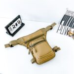 Bolsa de cintura y pierna para montar en motocicleta al aire libre, riñonera con varios compartimentos para hombre