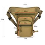 Bolsa de cintura y pierna para montar en motocicleta al aire libre, riñonera con varios compartimentos para hombre - Imagen 3