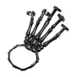 Punk Skull Hand Bone Anillo de cinco dedos Ajustable Cadena integrada