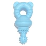 BG5057 chupete forma mascota dentición pegamento palo TPR perro masticar juguetes, Nipple Shape(Blue)