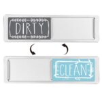 Imán para lavavajillas, señal limpia y sucia, imán de nevera de doble cara, Silver Gray Blue