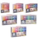 Juego de lápices de colores pintados a mano con núcleo soluble en agua, 210 Color - Imagen 2