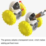 087DT Swing Car Pet Food Leaker sin vaso eléctrico Puzzle Balance Car Dog Toy, Green - Imagen 8
