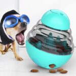 056DT Rompecabezas Entrenamiento Pet Food Fugas Juguete Tumble Ball Perro Juguete, Tumbler Ball(Lake Blue)