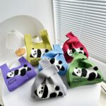 Bolso de punto de panda gigante de primavera y verano Bolso de estilo chaleco de dibujos animados de gran capacidad - Imagen 2